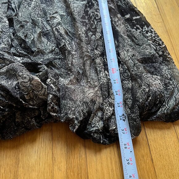 Tracy Reese Size 8 NEW Black & Beige Criss Cross Draped Frock Spliced Lace Dress - Picture 6 of 14